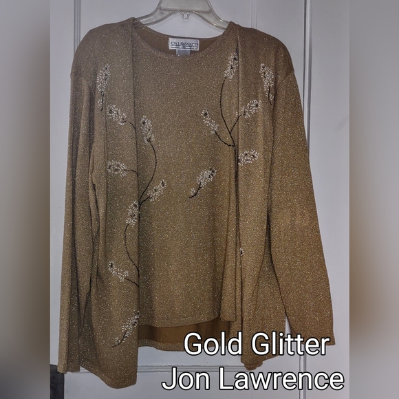 (Clone Listing) Vtg Jon Lawrence Sparkly Sweater set - Picture 5 of 14
